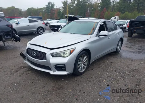 2014 Infiniti Q50 Premium from USA, damaged, VIN JN1BV7ARXEM687992
